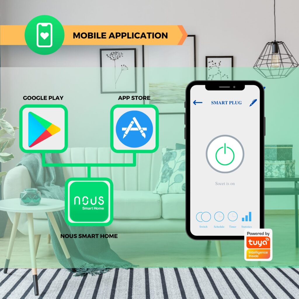 Set 4 prize inteligente WiFi NOUS A1Z, 16A - ZigBee 3.0, Monitorizare energie