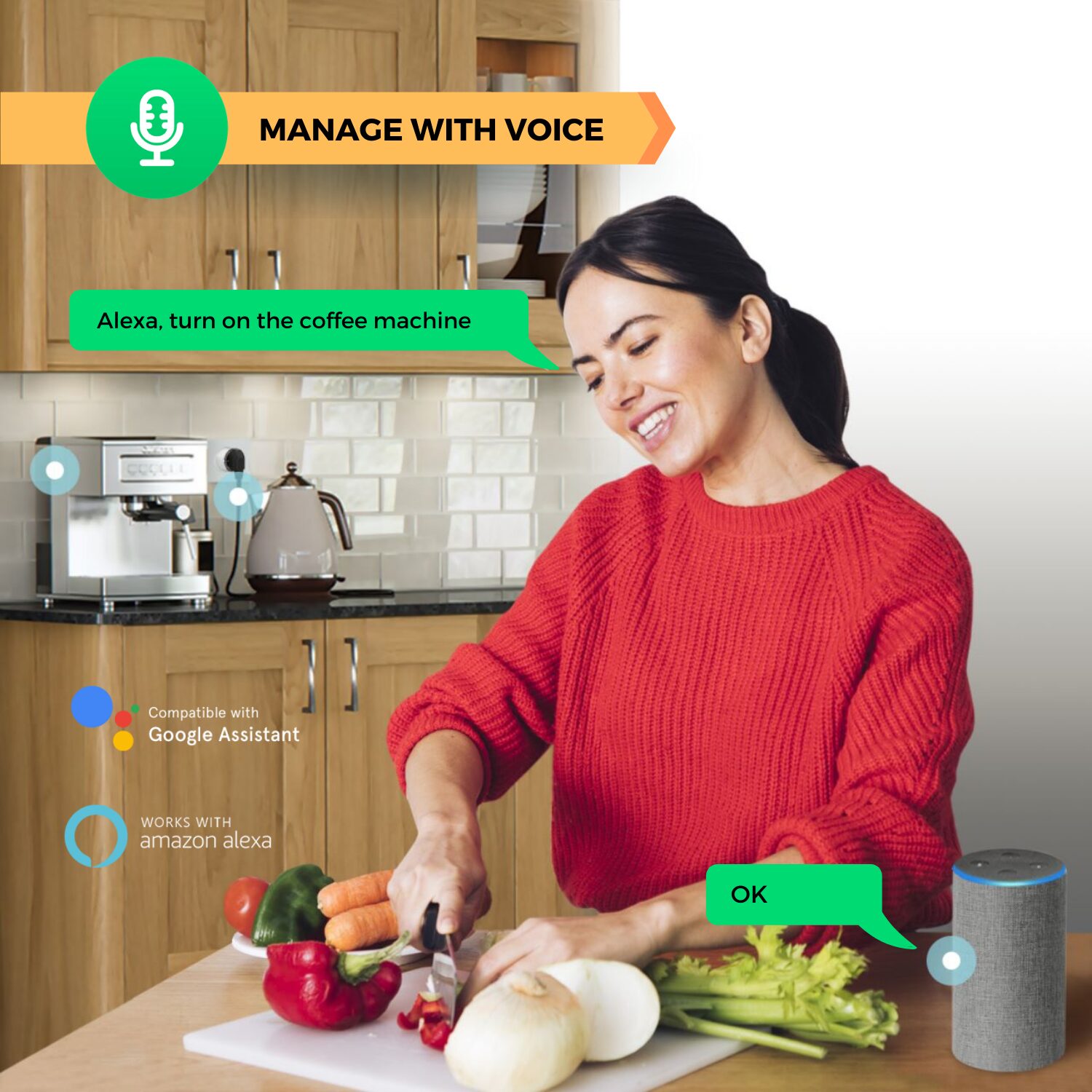 Priza inteligenta WiFi NOUS A1Z, 16A - ZigBee 3.0, Monitorizare energie