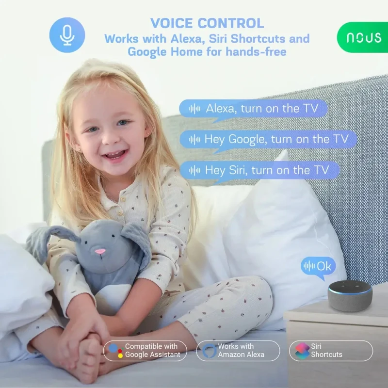 Priză inteligentă WiFi Nous A8M cu Matter, 16 A, 3680 W, măsurare consum, Apple Home, Google Home, Alexa, SmartThings 1 Priză inteligentă WiFi Nous A8M cu Matter – imagine 1