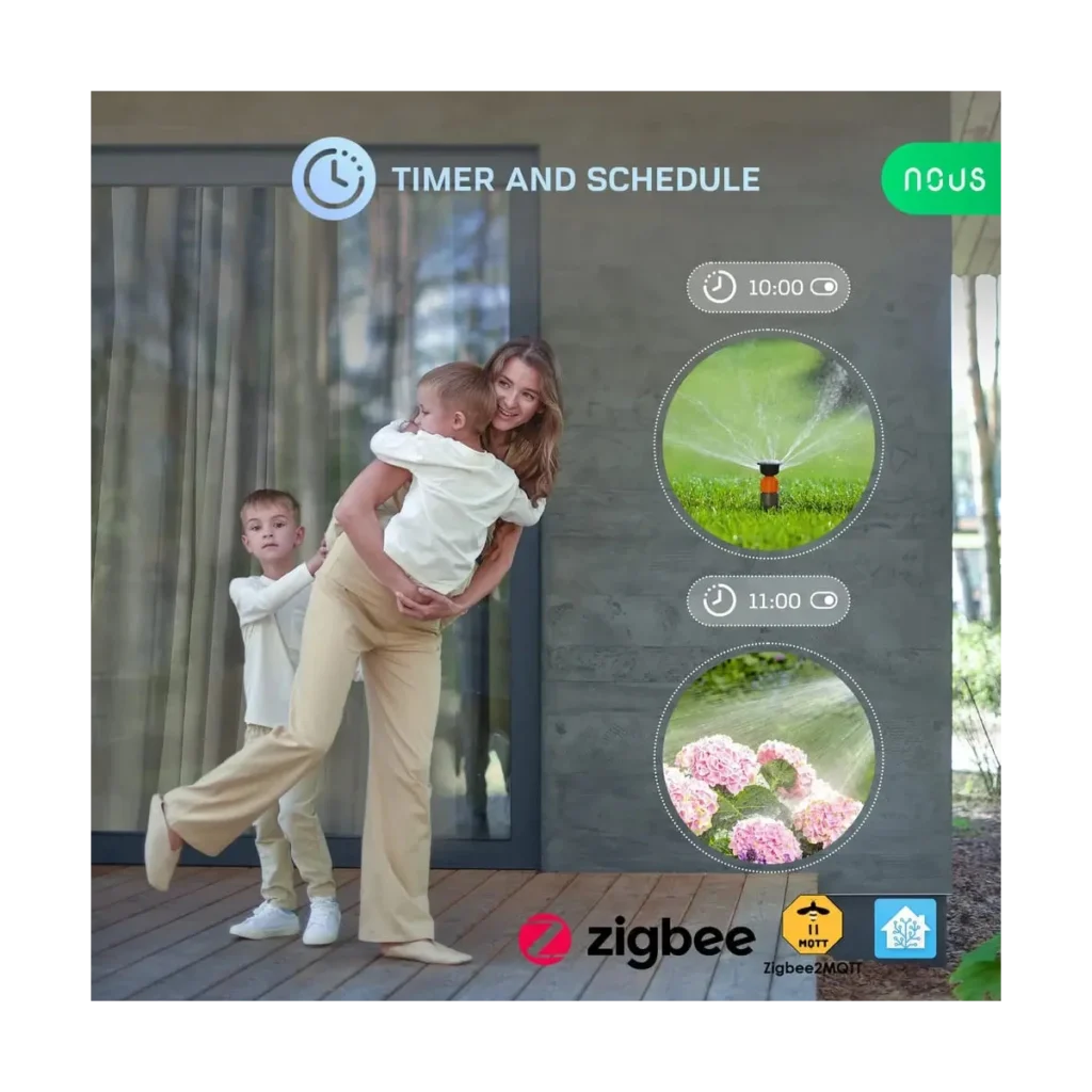 Priza Inteligenta WiFi pentru exterior NOUS A6Z,16A - ZigBee 3.0, Monitorizare energie, IP44