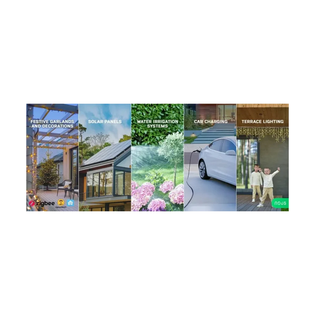 Priza Inteligenta WiFi pentru exterior NOUS A6Z,16A - ZigBee 3.0, Monitorizare energie, IP44