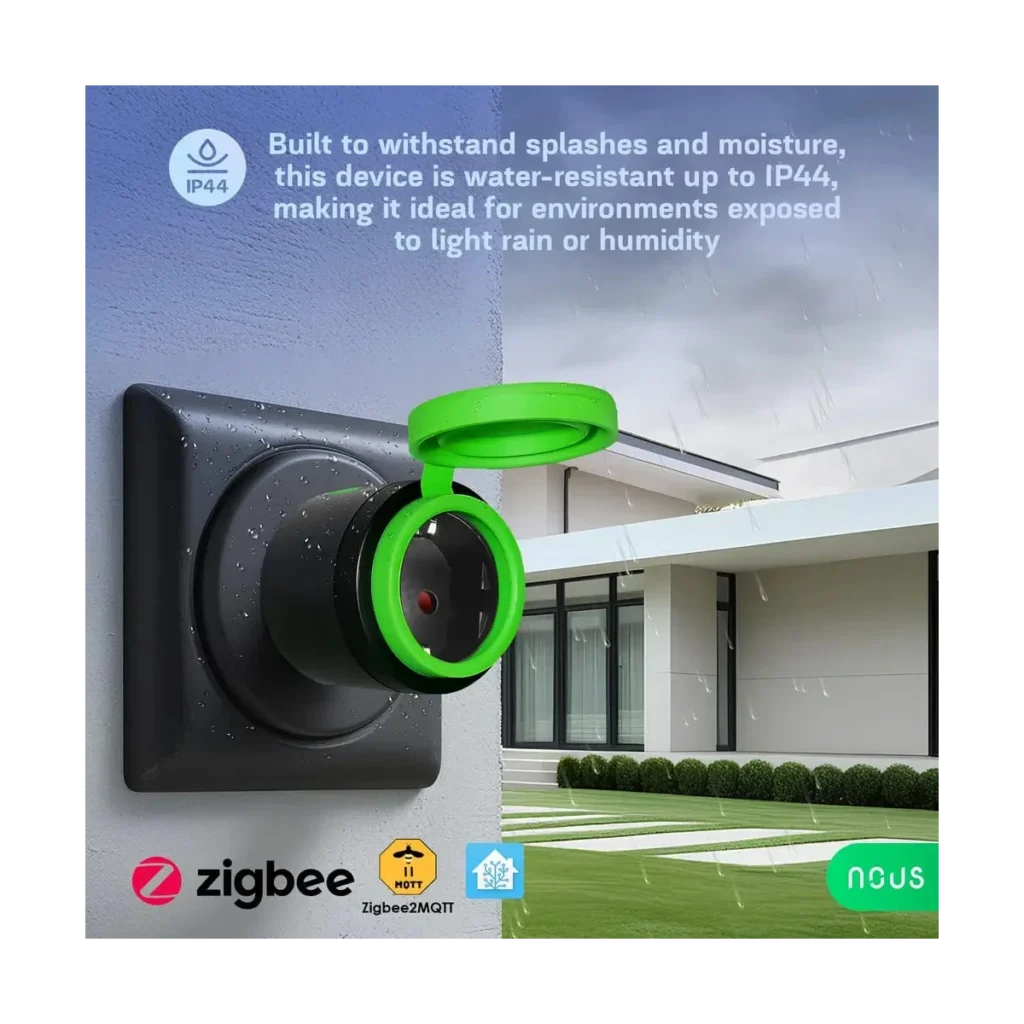 Priza Inteligenta WiFi pentru exterior NOUS A6Z,16A - ZigBee 3.0, Monitorizare energie, IP44