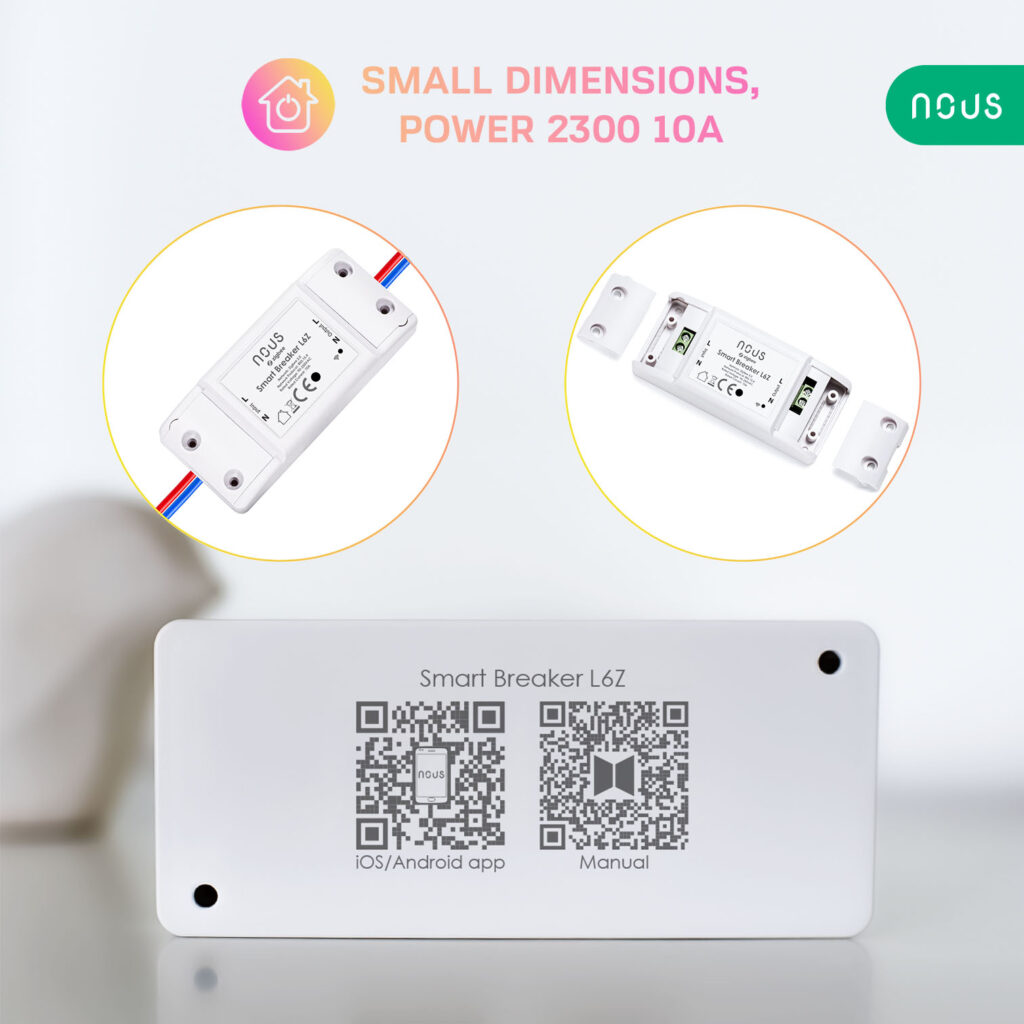 Releu wireless Nous L6Z, 10A, ZigBee