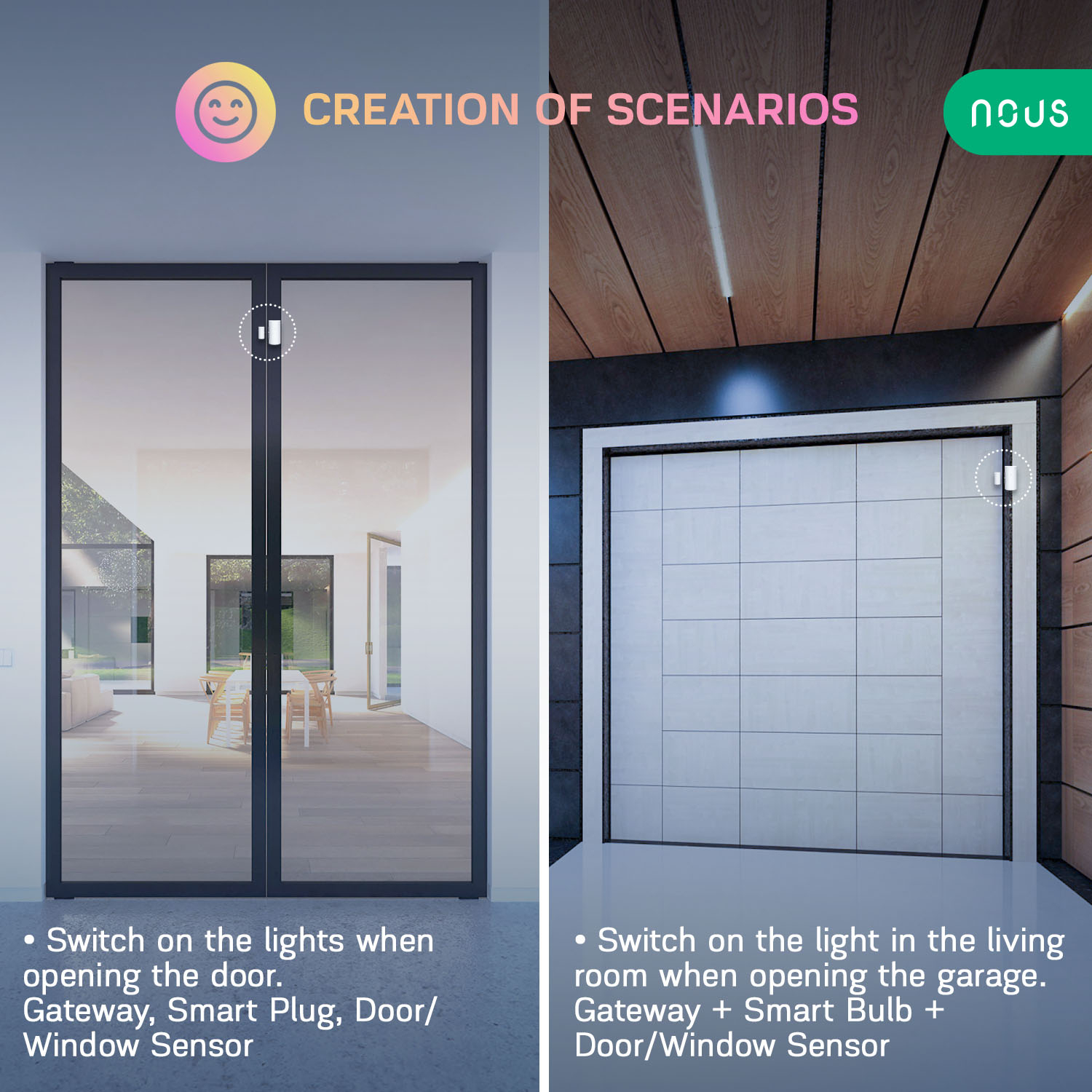 Senzor Smart pentru Usi sau Ferestre NOUS E3, ZigBee
