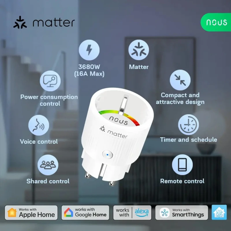 Set 4 prize Inteligente WiFi NOUS A8M, 16A - Matter