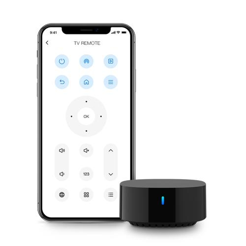 Telecomanda universala inteligenta IR BroadLink TV Mate, Integrare Alexa, Google Assistant  IFTTT, Aplicatie, Distanta 8 metri