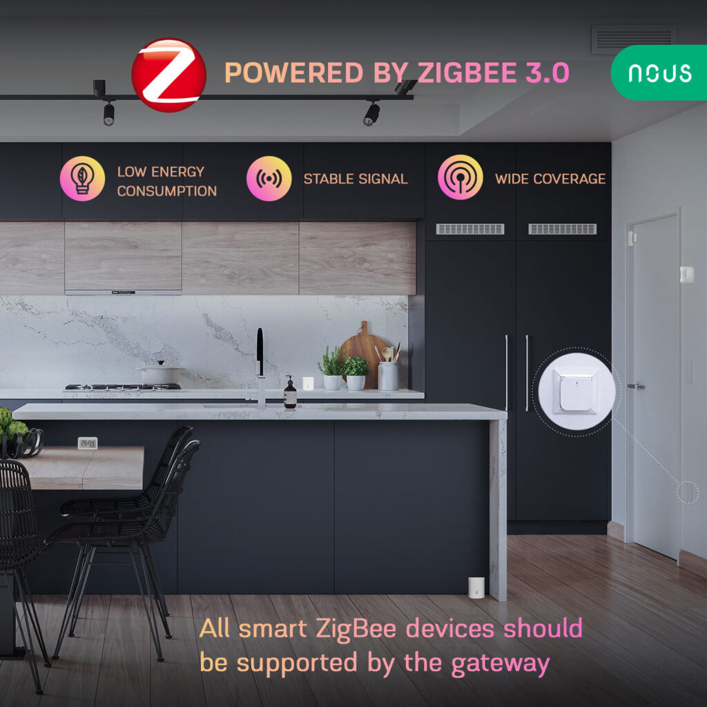 Hub inteligent de tip Gateway Nous E1, WiFi, ZigBee