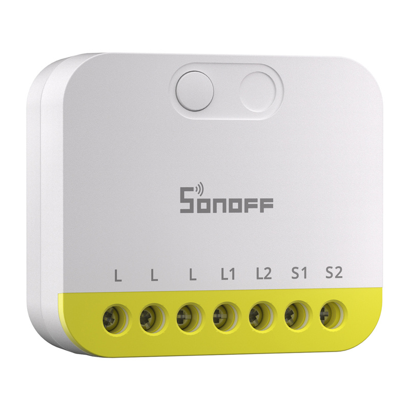 Sonoff MINI-ZB2GS-L – Modul Smart 2 Circuite Iluminat, Montaj în Doză, Fără Neutru, ZigBee