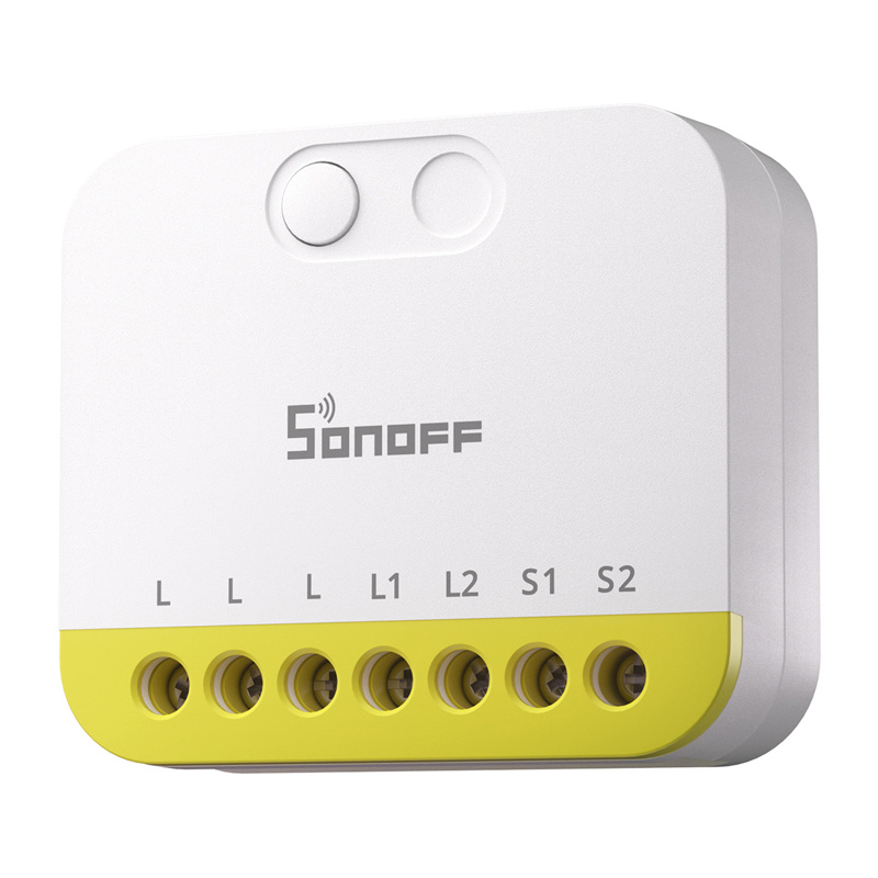 Sonoff MINI-ZB2GS-L – Modul Smart 2 Circuite Iluminat, Montaj în Doză, Fără Neutru, ZigBee