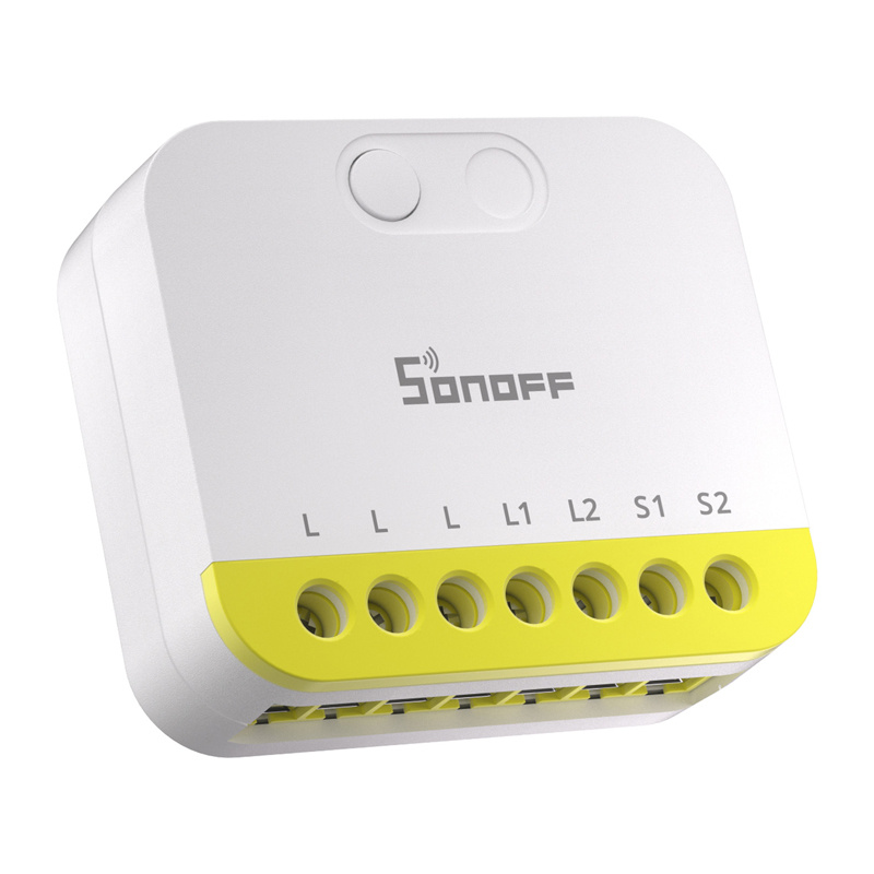 Sonoff MINI-ZB2GS-L – Modul Smart 2 Circuite Iluminat, Montaj în Doză, Fără Neutru, ZigBee