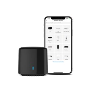 Telecomanda universala inteligenta BroadLink RM4C Mini, IR, Wi-Fi, compatibil Amazon Alexa si Google Home, pentru aer conditionat, televizor, sistem audio