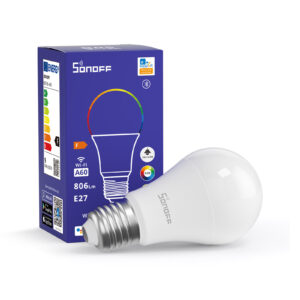 Bec Inteligent WiFi LED Sonoff B02-BL-A60, 9W, 806 Lm, E27, Dimabil, 2700K-6500K