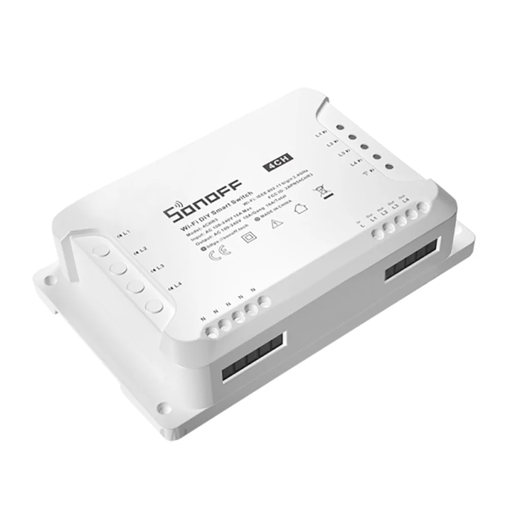 Sonoff 4CH R3 – Releu WiFi 4 Canale, 16A, 3500W, eWeLink, Alexa, Google Home