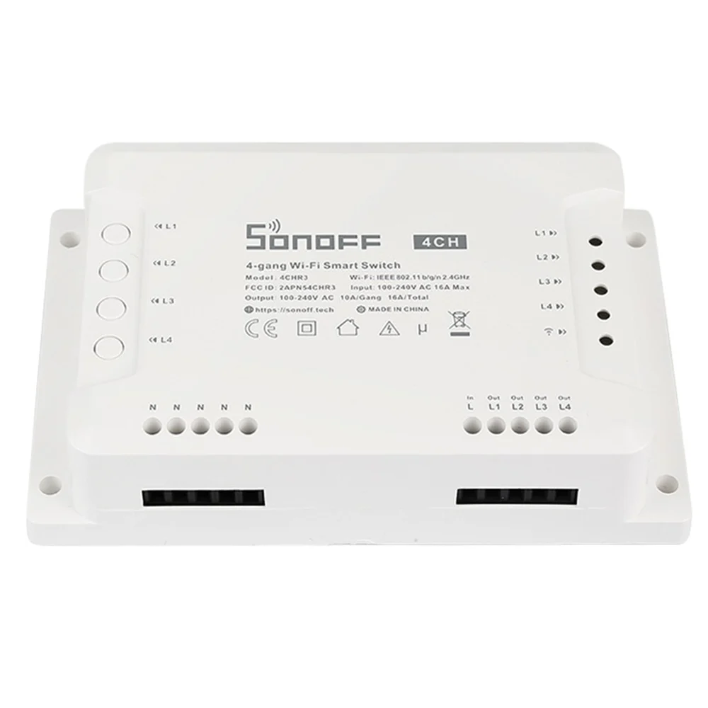 Sonoff 4CH R3 – Releu WiFi 4 Canale, 16A, 3500W, eWeLink, Alexa, Google Home