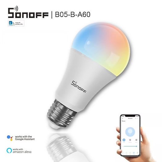 Sonoff B05-B-A60 - Bec SMART LED RGB , putere 9W, E27, 806LM, WIFI