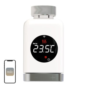 Cap termostatic smart Zigbee MOES TRV801 pentru calorifer, afișaj rotativ, 6 adaptoare, Tuya