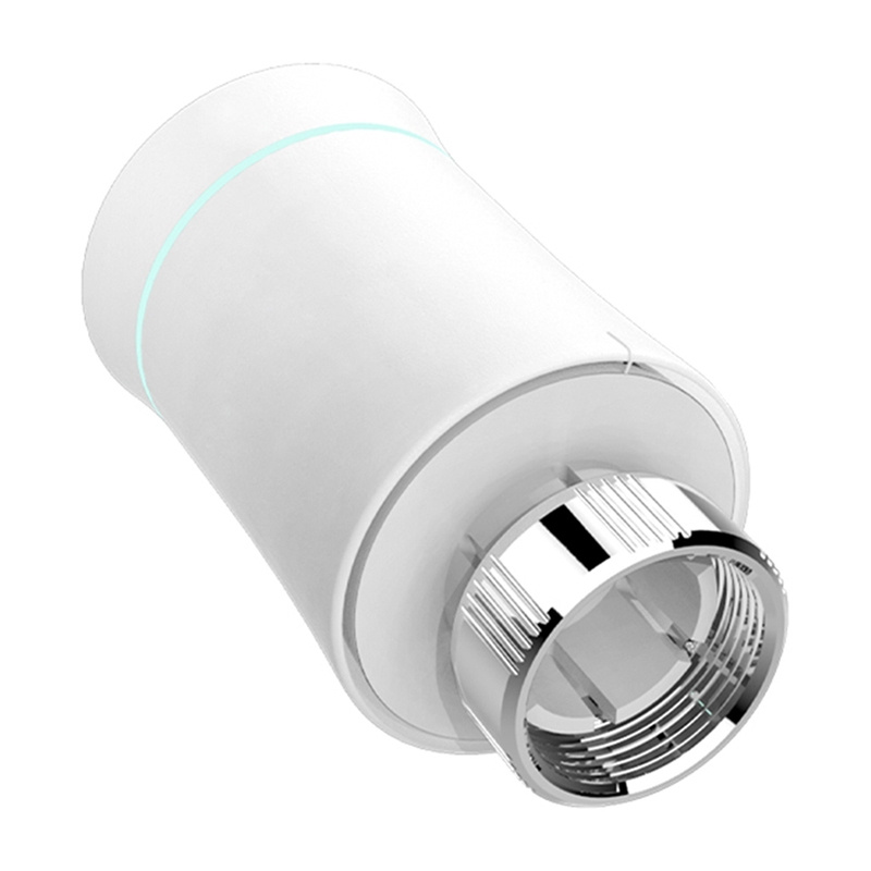 Cap termostatic smart Zigbee MOES BY100 pentru calorifer, butoane tactile, precizie ±0,5 °C, 5 adaptoare, Tuya