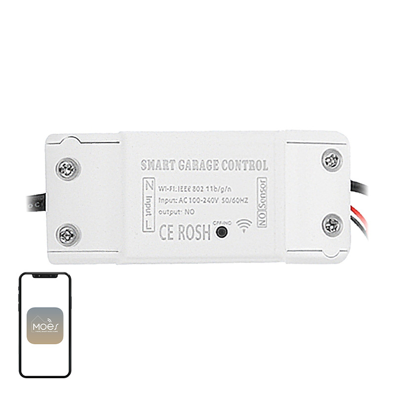 Controler WiFi MOES WM-102 pentru ușa de garaj, deschidere din telefon, senzor ușă inclus