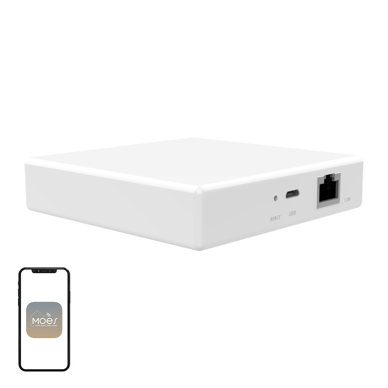 Gateway Matter Zigbee și Thread MOES MZHUB, cu Ethernet, pentru Apple Home, Google Home, Alexa, SmartThings