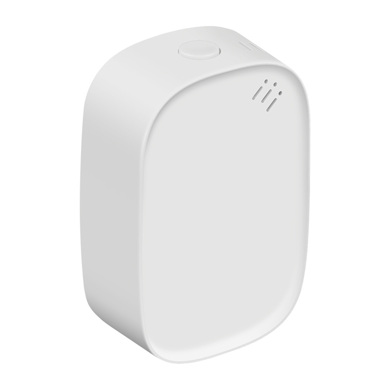Senzor de temperatură și umiditate Zigbee MOES ZSS-S01-TH-C, compact, baterie CR2032, automatizări Tuya