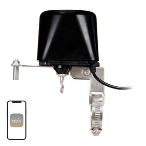 Actuator smart WiFi MOES WV-LZ-BK pentru robinet cu bilă, oprire apă sau gaz de la distanță, negru