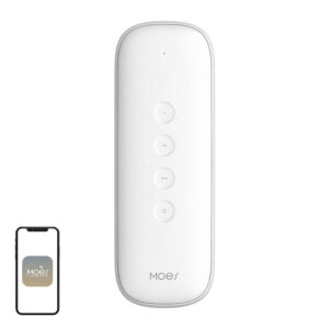 Telecomandă de scenarii Zigbee MOES ZR-SR-R01, 4 butoane, 12 scene, cu magnet