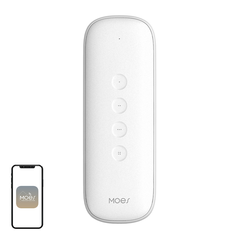 Telecomandă de scenarii Zigbee MOES ZR-SR-R01, 4 butoane, 12 scene, cu magnet