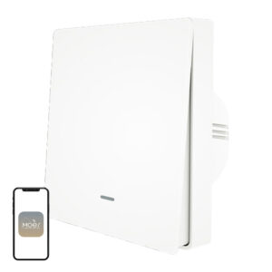 Întrerupător smart Zigbee MOES ZS-B-EU1, 1 canal, butoane, funcționează cu sau fără nul