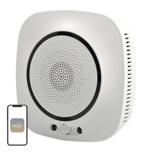 Detector de monoxid de carbon WiFi MOES WSS-CO, alarmă 85 dB, ieșire electrovalvă și releu