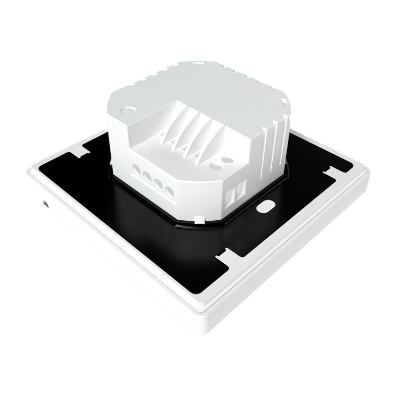 Termostat WiFi MOES WHT-006-GB pentru încălzire electrică în pardoseală, 16A, design fără ramă, alb, Tuya