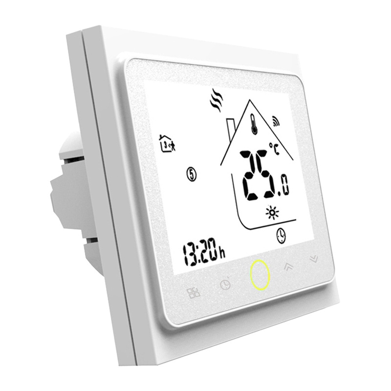 Termostat WiFi MOES BHT-002 pentru încălzire electrică în pardoseală, 16A, ecran LCD, programabil, Tuya