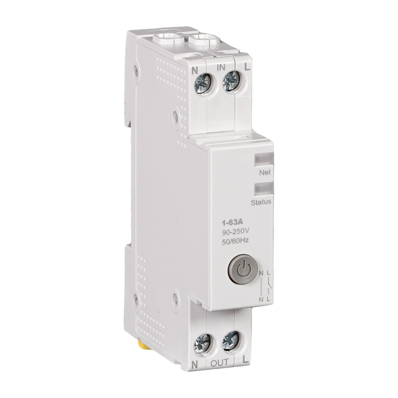 Releu smart WiFi pe șină DIN MOES WCB-A5-TW-E1, cu măsurarea consumului și protecție, Tuya