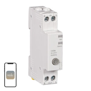 Releu smart WiFi pe șină DIN MOES WCB-A5-TW-E1, cu măsurarea consumului și protecție, Tuya