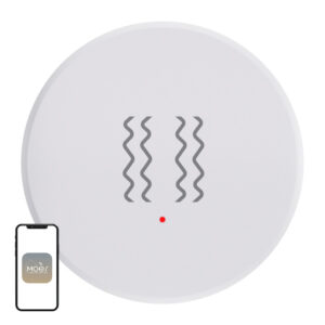 Senzor de vibrații și înclinare Zigbee MOES ZSS-S02-VBR-C, 3 niveluri de sensibilitate, baterie până la 15 luni, Tuya