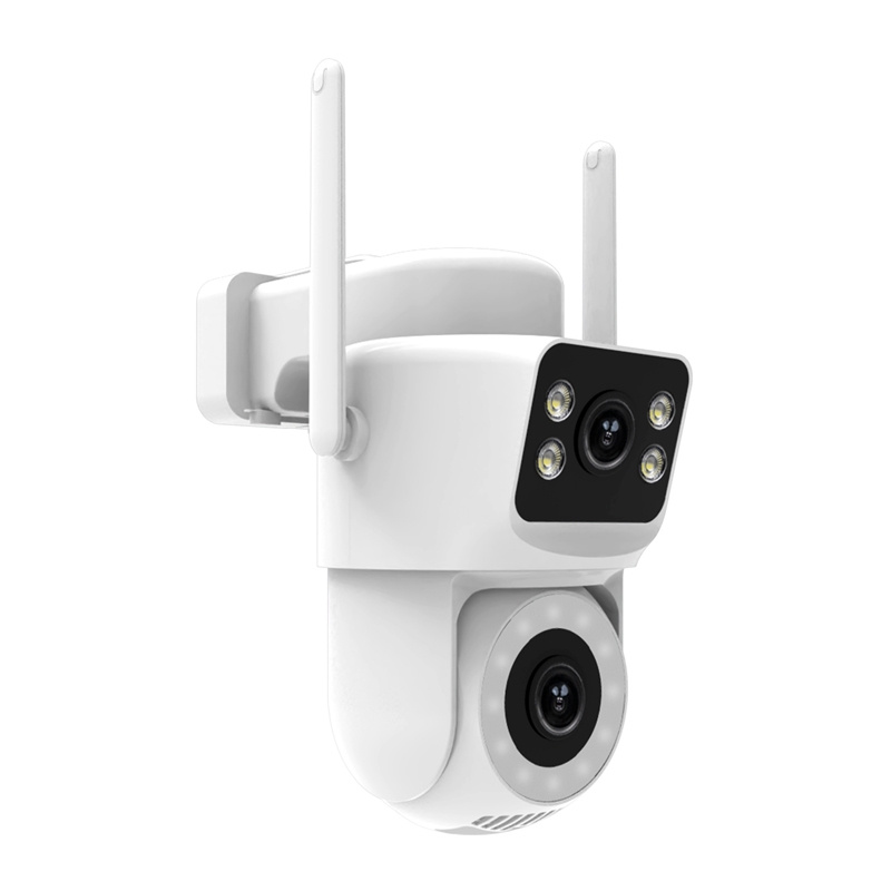 Cameră de exterior cu două obiective MOES WCM-Q29, 2 × 4 MP, rotativă, WiFi 6 dual-band