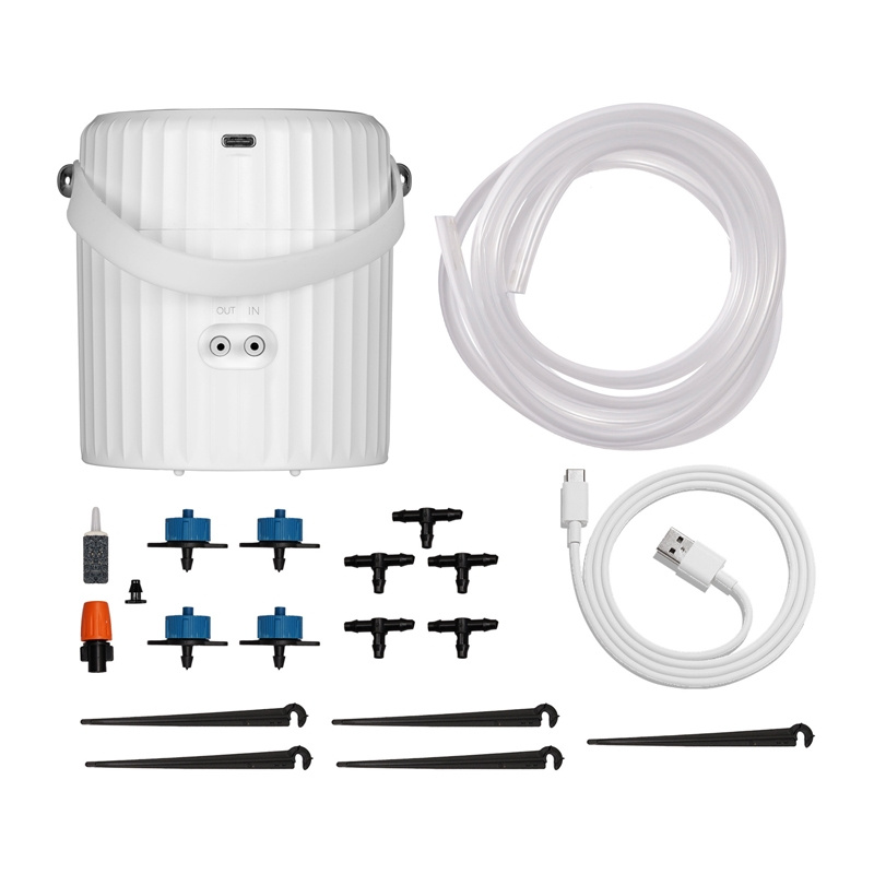 Pompă de udare automată WiFi MOES WWP-BY-808 pentru plante, 1 ieșire, ecran, alimentare USB-C