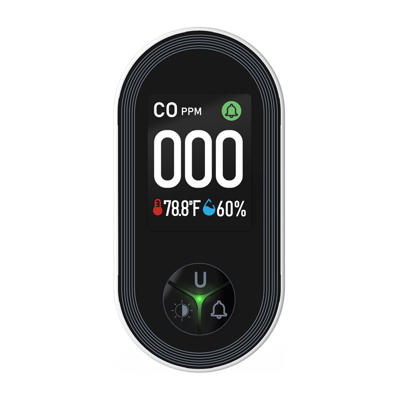 Detector de monoxid de carbon MOES S02-CO, afișaj color, temperatură și umiditate, în priză