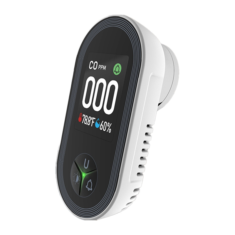 Detector de monoxid de carbon MOES S02-CO, afișaj color, temperatură și umiditate, în priză