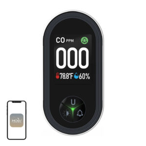 Detector de monoxid de carbon MOES S02-CO, afișaj color, temperatură și umiditate, în priză