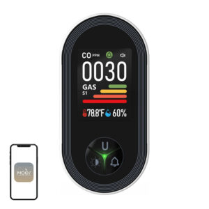 Detector de monoxid de carbon și gaz MOES S02-CG, afișaj color, temperatură și umiditate, în priză