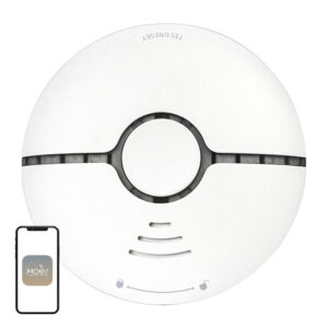 Detector de fum WiFi MOES WSS-S-SSD-A, alarmă 85 dB, notificări pe telefon, fără hub