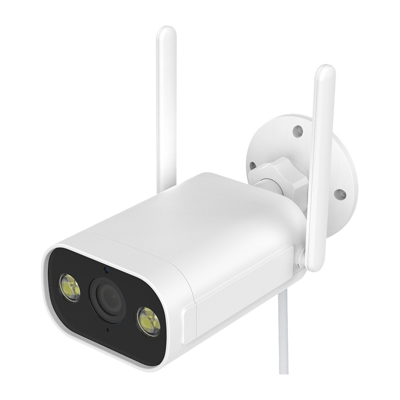 Cameră de exterior WiFi MOES WCM-JD-T1, 3 MP, vedere color noaptea, sirenă, alimentare de la priză