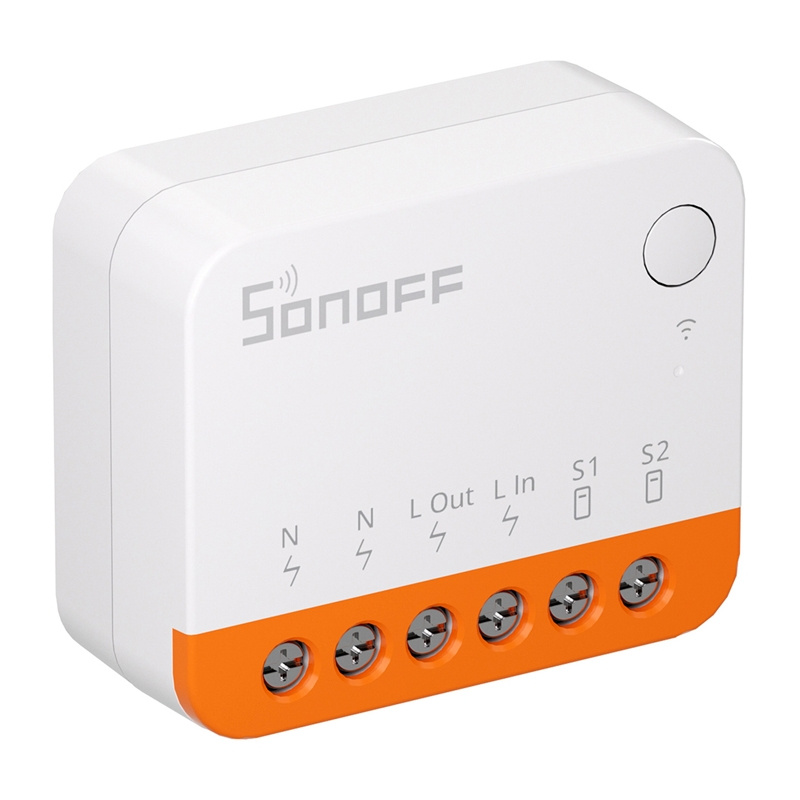 Set 2 relee smart WiFi SONOFF MINIR4 (MINI Extreme), 10 A, montaj în doză, eWeLink, Alexa, Google Home