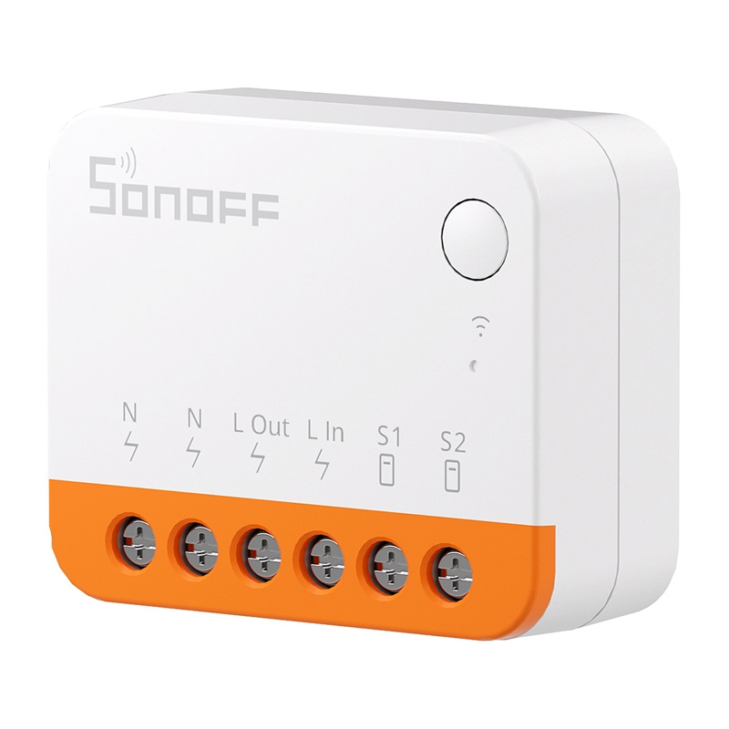 Set 2 relee smart WiFi SONOFF MINIR4 (MINI Extreme), 10 A, montaj în doză, eWeLink, Alexa, Google Home