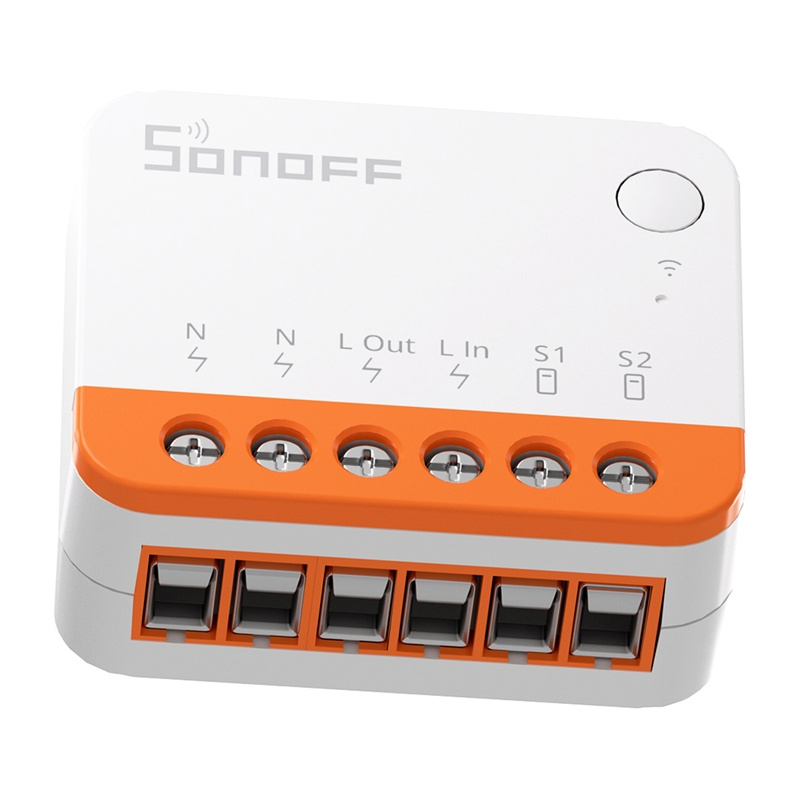 Set 4 relee smart WiFi SONOFF MINIR4 (MINI Extreme), 10 A, montaj în doză, eWeLink, Alexa, Google Home
