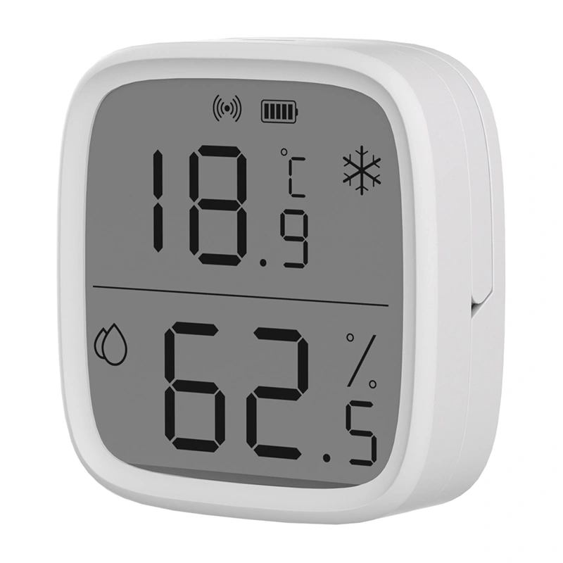 Set 4 senzori de temperatură și umiditate Zigbee SONOFF SNZB-02D, ecran LCD, ±0,2 °C, baterie CR2450