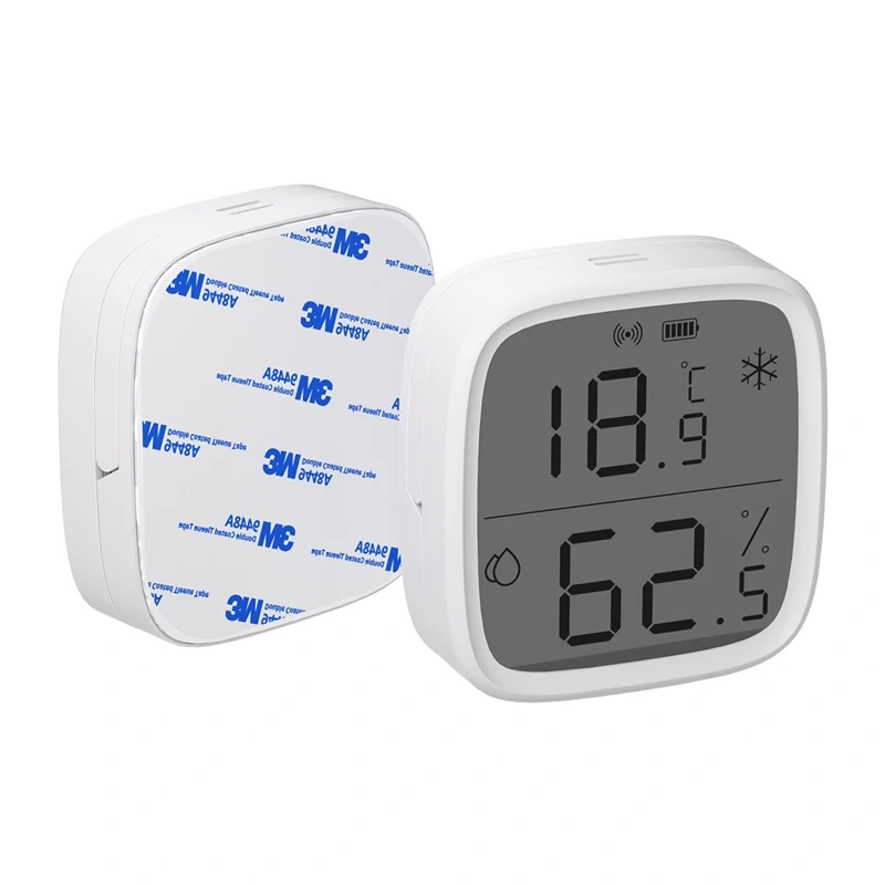 Set 4 senzori de temperatură și umiditate Zigbee SONOFF SNZB-02D, ecran LCD, ±0,2 °C, baterie CR2450