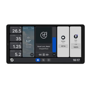 Panou de control smart Shelly Wall Display X2, ecran tactil 6,95″, releu 5 A, termostat, gateway Bluetooth, alb (fără senzor H&T)