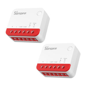 Set 2 module smart Zigbee SONOFF MINI-ZBRBS pentru rulouri, poziționare în procente, calibrare, se montează în doză