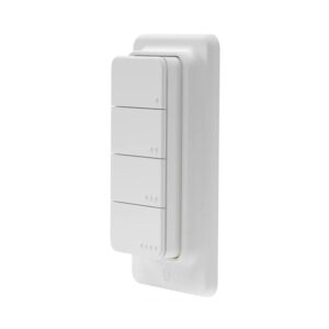 Telecomandă Shelly BLU RC Button 4 ZB cu 4 butoane, până la 16 acțiuni, Bluetooth și Zigbee, suport magnetic, baterie până la 2 ani
